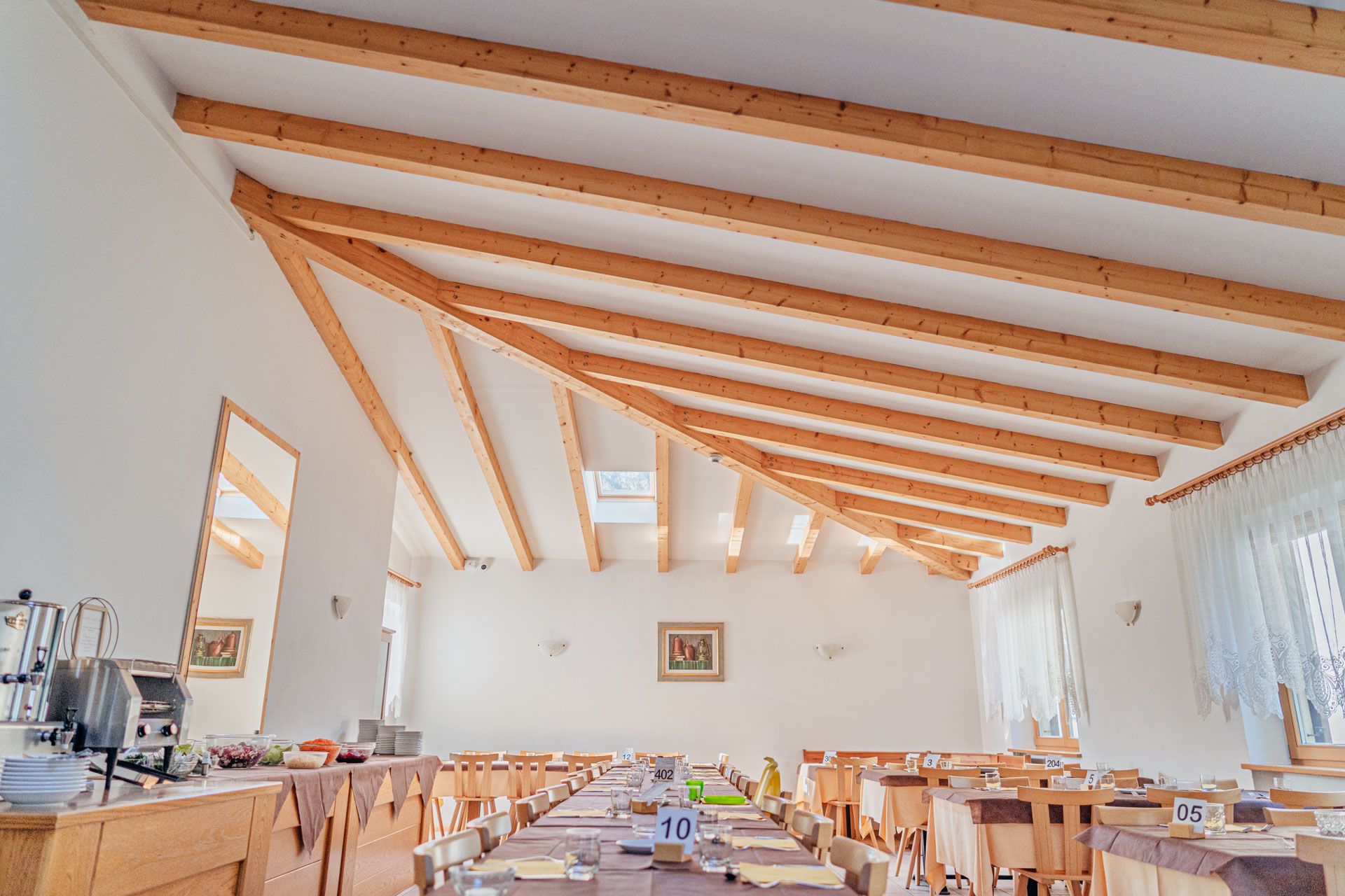 Area buffet della sala ristorante